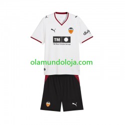 Camisola Valencia CF Criança Equipamento Primeiro 2026-2027 Manga Curta